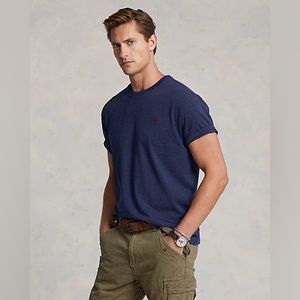 POLO Ralph Lauren Custom Slim Fit Navy Tee | Men’s Size Large